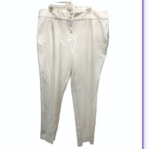 Anne Klein Off White Cream Slimming Pants